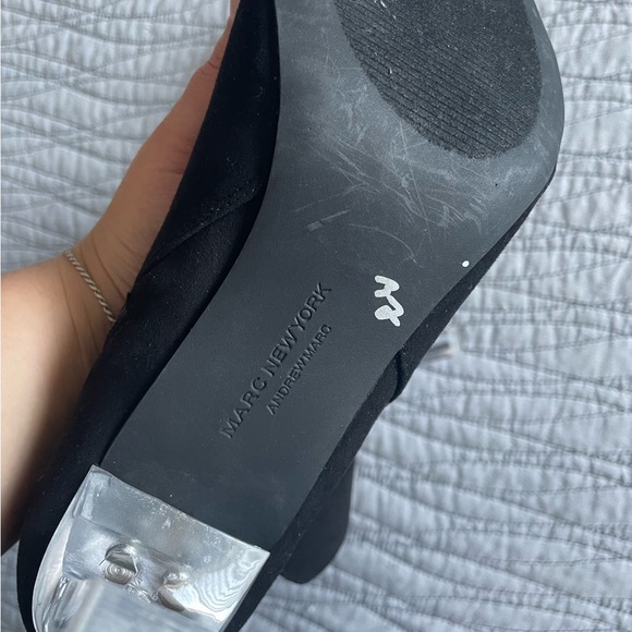 NWOT Marc New York Amelia Black Suede Block Ankle Booties Size 9.5 - Picture 6 of 6